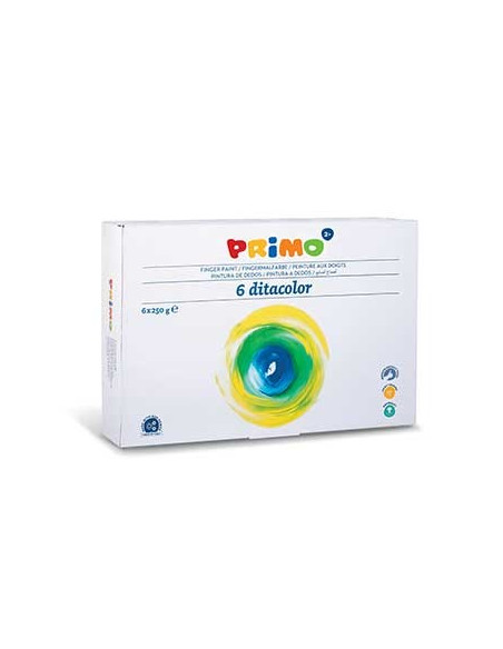 Guache Pintura Dedos Primo 250ml Pack 6 Cores