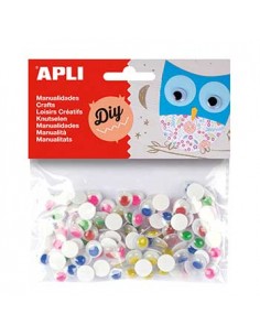 Olhinhos Redondos Apli Autocolantes Ø10mm Sortido 100un