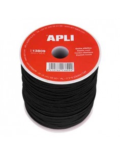 Elastico Fio Bobine Apli Preto 2mmx100m 1un