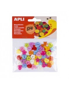Botoes Plasticos Apli Coloridos 12mm 60un
