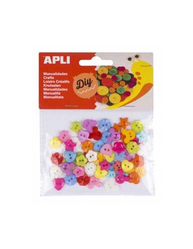 Botoes Plasticos Apli Coloridos 12mm 60un