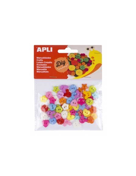 Botoes Plasticos Apli Coloridos 12mm 60un