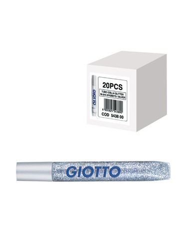 Marcadores Giotto Glitter Glue Prata 20x10,5ml