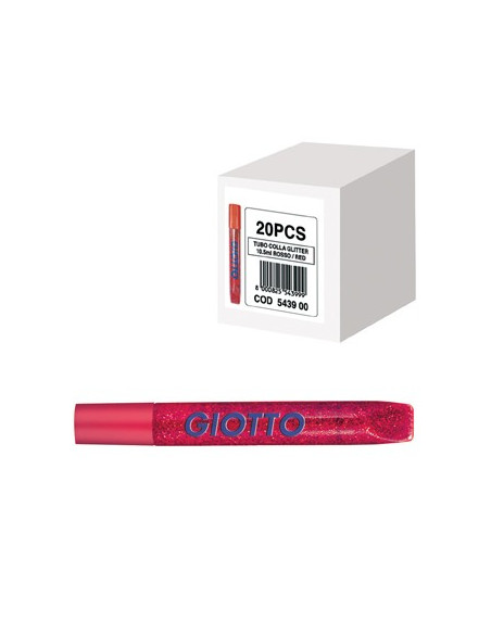 Marcadores Giotto Glitter Glue Vermelho 20x10,5ml