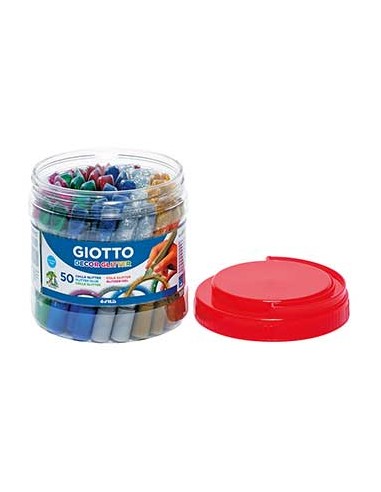 Marcadores Giotto Glitter Glue Cores Sortidas 50x10,5ml