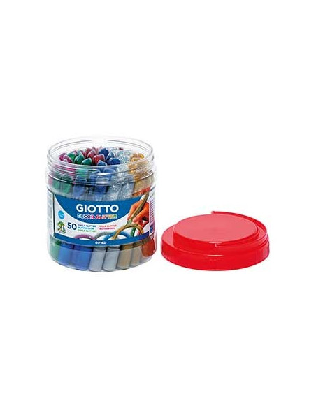 Marcadores Giotto Glitter Glue Cores Sortidas 50x10,5ml
