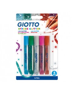 Marcadores Giotto Glitter Glue Strass 5x10,5ml