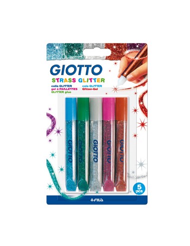 Marcadores Giotto Glitter Glue Strass 5x10,5ml