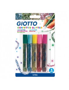 Marcadores Giotto Glitter Glue Confettis 5x10,5ml
