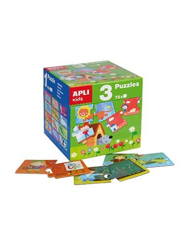 Jogo Puzzle Apli Formato Cubo 3x24 Peças