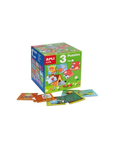 Jogo Puzzle Apli Formato Cubo 3x24 Peças