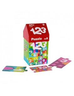 Jogo Puzzle Apli Casinha 1, 2, 3 Números 30 Peças