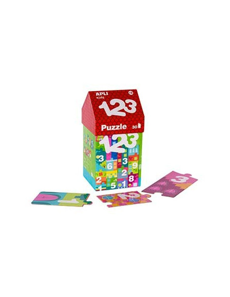 Jogo Puzzle Apli Casinha 1, 2, 3 Números 30 Peças