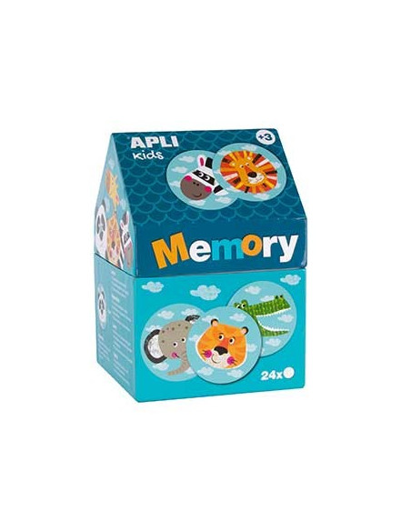 Jogo Puzzle Apli Casinha de Memória Tema Safari 24 Peças
