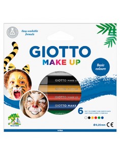 Lápis Facial Giotto Make Up Cores Clássicas 6un