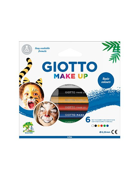 Lápis Facial Giotto Make Up Cores Clássicas 6un