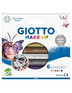 Lápis Facial Giotto Make Up Cores Metalizadas 6un