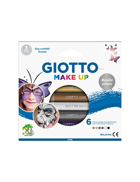 Lápis Facial Giotto Make Up Cores Metalizadas 6un