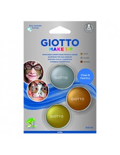 Pintura Facial Giotto Make Up 3x5ml Ouro Prata Bronze