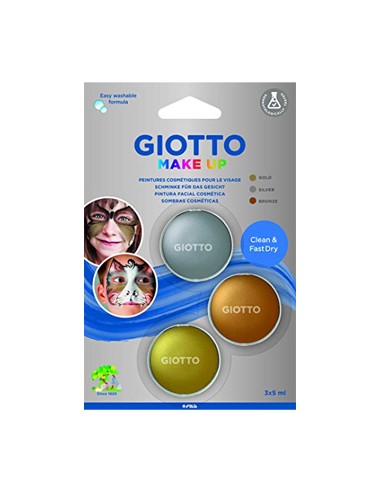 Pintura Facial Giotto Make Up 3x5ml Ouro Prata Bronze