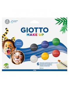 Pintura Facial Giotto Make Up Clássicas Pincel Esponja 6un