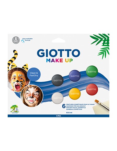 Pintura Facial Giotto Make Up Clássicas Pincel Esponja 6un