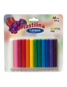Plasticina Campus Conjunto Sortido 12 Cores 200gr