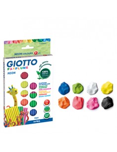 Plasticina Giotto Patplume Conjunto Cores Neon 8x33gr