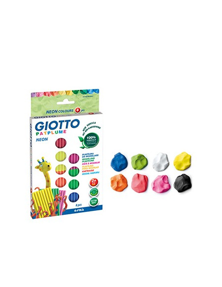 Plasticina Giotto Patplume Conjunto Cores Neon 8x33gr