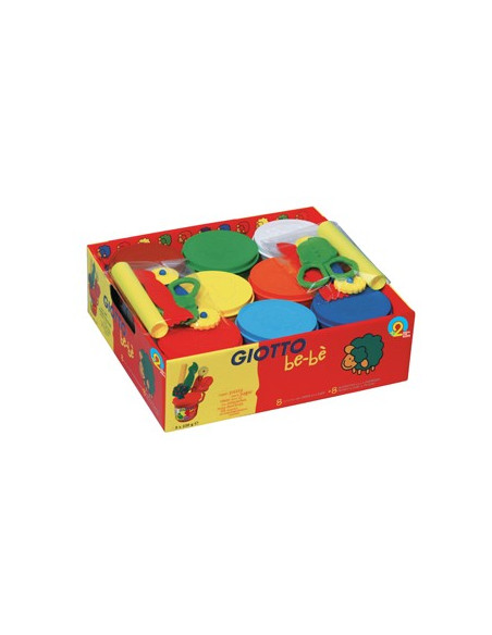 Pasta Modelar Giotto Be-Be 220gr Schoolpack 8un+8 Acessorios