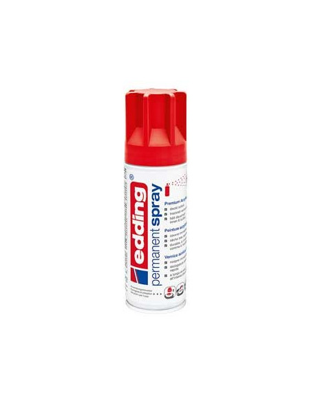Tinta Acrilica Edding 5200 Spray 200ml Vermelho Trafego