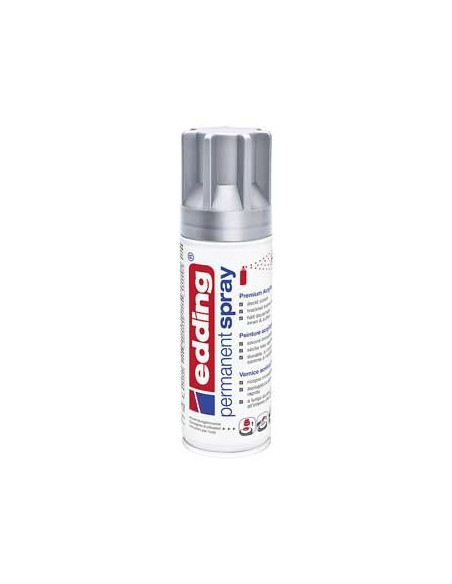 Tinta Acrilica Edding 5200 Spray 200ml Prata