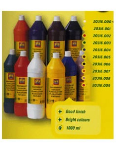 Tinta Preta para Pintura 1 Litro - FingerPaint