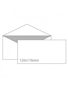 Envelopes 120x176mm  Branco c/Pala em Bico CX500Un