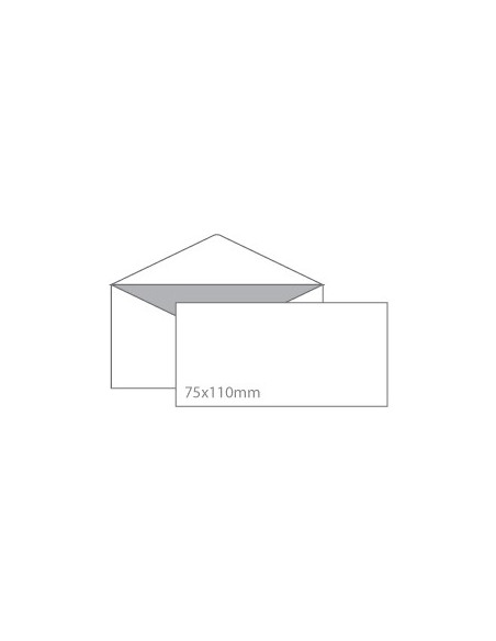Envelopes Cartoes Visita 75x110mm s/janela Pala s/Cola Cx100