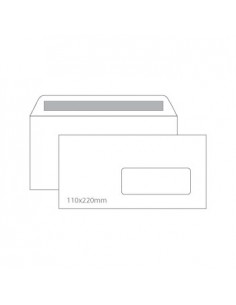 Envelopes 110X220mm c/janela Cx 500un Autodex