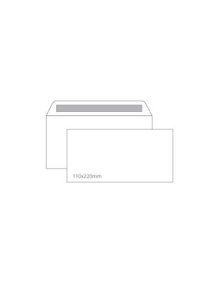 Envelopes 110X220mm s/janela Cx 25un Autodex