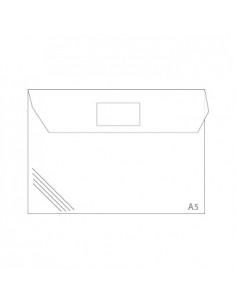 Envelope A5 Pvc Translucido com Visor - Transparente Pk10