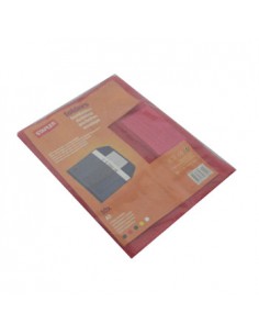 Envelope A5 Pvc Translucido com Visor - Vermelho Pk10