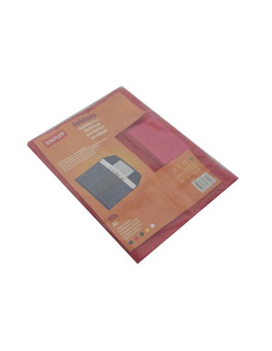 Envelope A5 Pvc Translucido com Visor - Vermelho Pk10