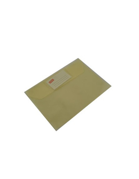 Envelope A5 Pvc Translucido com Visor - Amarelo Pk10