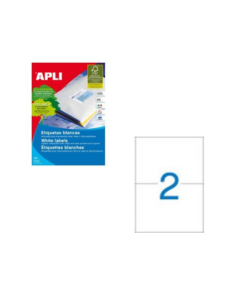 Etiquetas 210x148 Apli 100 Folhas A4 200un