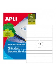 Etiquetas 70x25,4 Apli 01270 100 Folhas 3300un