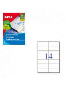 Etiquetas 105x42,4 Apli 100 Folhas A4 1400un