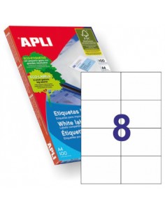 Etiquetas 105x74 Apli 100 Folhas A4 800un