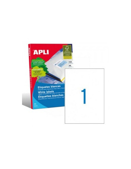 Etiquetas 210x297 Apli 100 Folhas A4 100un