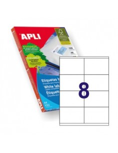 Etiquetas 105x70 Apli 100 Folhas A4 800un