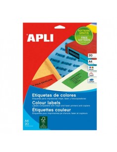 Etiquetas 105x37 Apli 20 Folhas 320un Verde