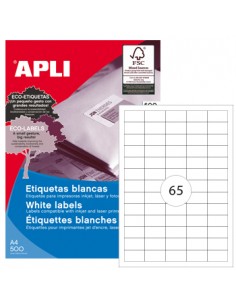 Etiquetas 38x21,2 Apli 01776 500 Folhas A4 32500unid