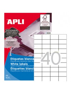 Etiquetas 52,5X29,7 Apli 500 Folhas A4 20000un